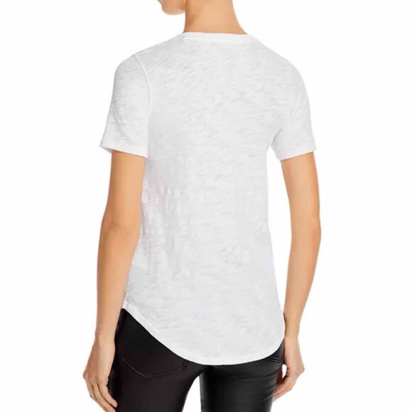 ATM Short Sleeve Slub Knit V-Neck Tee Shirt Size Medium White - Picture 6 of 10